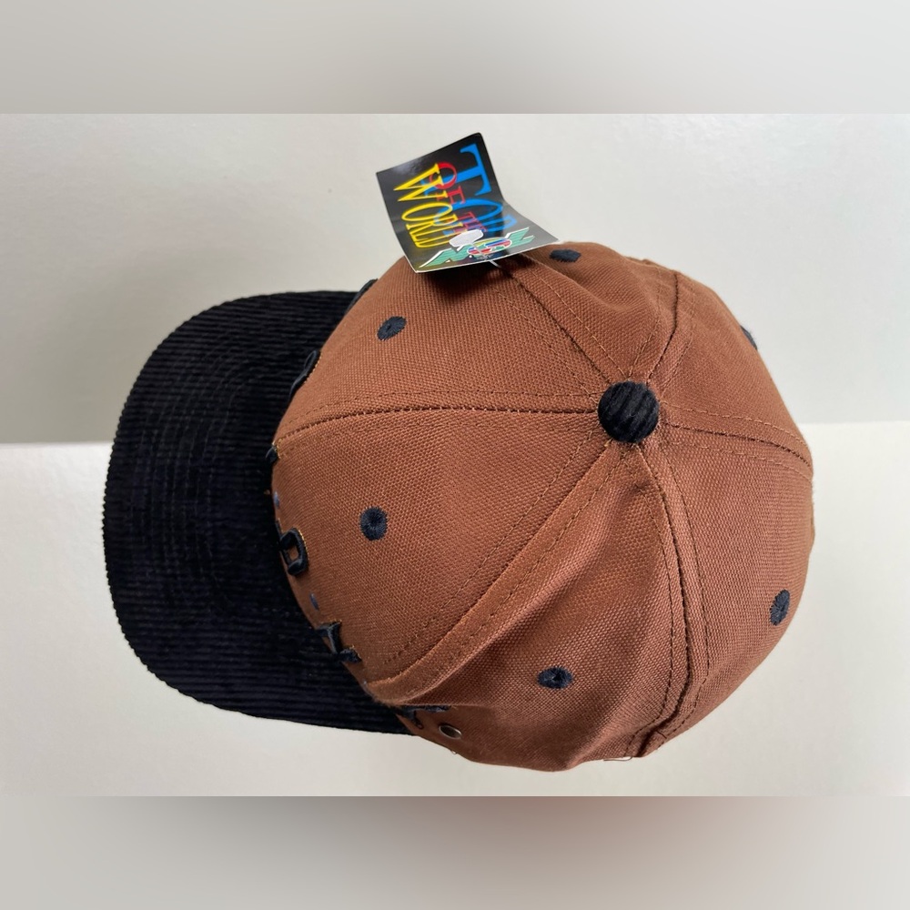 Vintage Rare Trojans College University Brown Hat Cap Raised Embroidery Letters - Picture 9 of 12